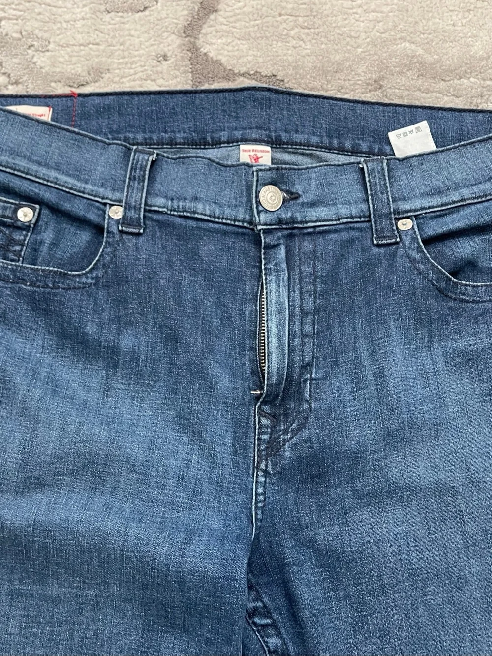 True Religion Ricky Relaxed Straight Indigo Blue Mens Jeans W40 L32